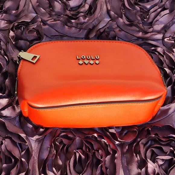 LOULU Petite Geometric Red Cosmetics Pouch - Picture 6 of 7